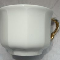 CP Tasse Kaffeetasse weis Goldrand alt Porzellan gut erhalten Serviceteil