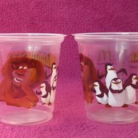 NEU: Trink Eis Becher "Madagaskar 2" McDonalds 2008 0,2 l Plastik Kunststoff PP