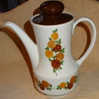 C Seltmann WEIDEN Kaffekanne weiß Porzellan Blumendekor sehr gut erhalten alt Kanne