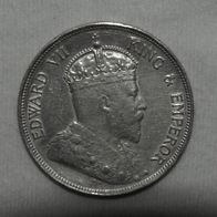 Silber Straits Settlements/ British Malaysia Edward VII, 1908, 50 Cents, 1/2 Dollar