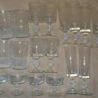 HL Trinkglas 18Gläser 4Weinglas 5Likörglas 4Saftglas 5 + 1Sektglas wenig benutz gut e