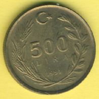 Türkei 500 Lira 1991