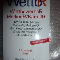 WettbR WettbewerbsR Markenrecht, Kartell Recht, Becker Text im dtv, 36. Auflage 2016