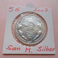 San Marino 2007 5 Euro Silber Chancengleichheit