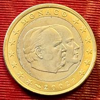 1 Euro Münze Monaco 2002 Unzirkuliert, siehe Fotos!