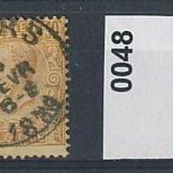 Belgien Mi. Nr. 45 und 48 König Leopold II. / Ziffer o <