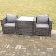 Fimous Rattan Gartesofa Set Lounge Gartenmöbel Set Wetterfeste