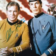 William Shatner + Leonard Nimoy (1931-2015; Star Trek) - orig. sign. Grossfoto