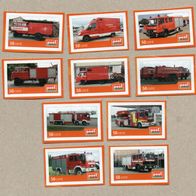027) BRD - Privatpost postModern - Satz 10 Marken - Feuerwehrautos fire