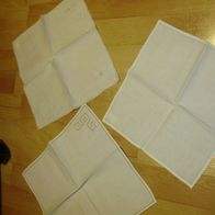 Taschentuch Set Vintage 3x weiß Holstickerei NEU
