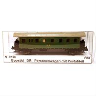 BPostid, DR, Personenwagen Postabteil EVP Thomschke-Achsen 3 Piko Ep3, Spur N 1:160