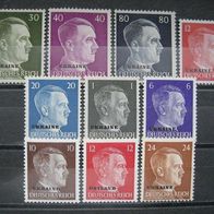 Dt. Reich Briefmarken Besatzung Ukraine 1942-1944 Postfrisch (W2)