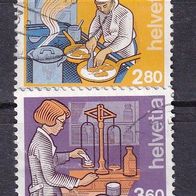 Schweiz MiNr. 1463-1464 kpl. gestempelt M€ 6,00 #G103d