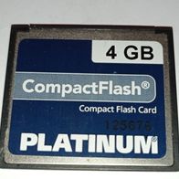 4 GB Platinum Compact Flash (CF) gebraucht