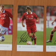 5 Autogrammkarten FC Bayern München; Unterschriften aufgedruckt; 2005/06