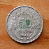 50 Centimes 1947 B Frankreich