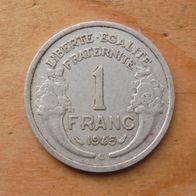 1 Franc 1945 C Alu Frankreich