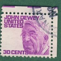 USA 1968 Mi.970 John Dewey Eckrandstück sauber gestempelt