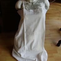 Vintage Unterkleid Nachthemd Baumwolle weiß Spitze 48