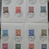 1946, Germany, Trizone, sheet with stamp series:1st Allied Control Council Issue