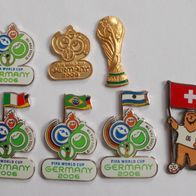 9 x Pin Fussball WM 2006 Deutschland Die Welt zu Gast bei Freunden Sommermärchen