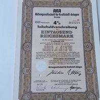 Aktiengesellschaft für Kraftstoff-Anlagen Dresden 1000 RM von 1941