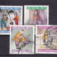 Schweiz MiNr. 1701-1704 kpl. gestempelt M€ 6,00 #G129e