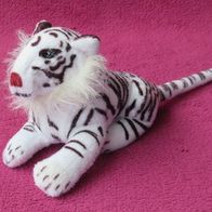 weißer Tiger liegend mini 27 cm Raubkatze Kuschel Raub Tier Plüsch Stoff