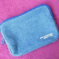 Gürteltasche Airline "Air France" 15x10cm blau Jeans Denim Tasche Bag Hüft Bauch