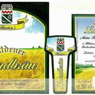 Bieretikett "Landbräu" Hildener Privatbrauerei Hanten Hilden Nordrhein-Westfalen