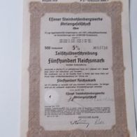 Essener Steinkohlenbergwerke AG Teilschuldverschreibung 500 RM von 1939