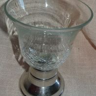 DL Kerzenhalter Teelichthalter Metallfuß Glaskelch 13,4 4,8H 7 10,5 kaum benutzt einw