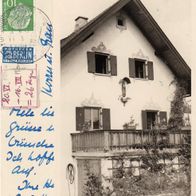 AK Bad Kohlgrub Obb. Verziertes Haus s/ w von 1955