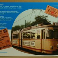 4 Ansichtskarten, Postkarte, Westwaggon Straßenbahn-Gelenkwagen, Historisch