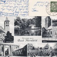 AK Bad Hersfeld Mehrbildkarte s/ w von 1962