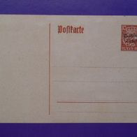 Postkarte 10 Pfennig Volksstaat Bayern ungelaufen