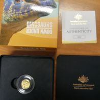 2022 $ 10 1/10 Oz gold pp proof Australien c-mint mark Australovenator