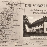 AK Der Schwarzwald mit Landkarte - Erholungsstätte - s/ w unbenutzt