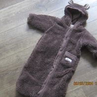 Baby Teddy Fußsack dunkelbraun kuschelig gr 62-68