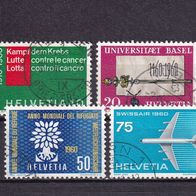 Schweiz MiNr. 692-695 kpl. gestempelt M€ 4,50 #G165c