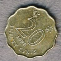 Hong Kong 20 Cents 1998