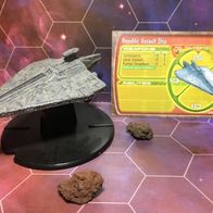 Star Wars Miniatures, Starship Battles, #05 Republic Assault Ship (mit Karte)