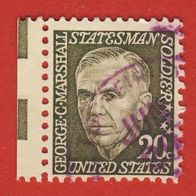 USA 1967 Mi. 935 Bedeutende Amerikaner mit Seitenrand und farbigen Stempel.