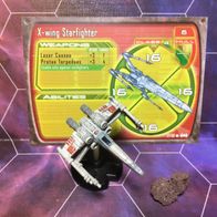Star Wars Miniatures, Starship Battles, #27 X-Wing Starfighter (mit Karte)