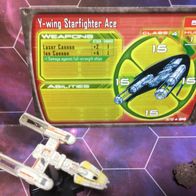 Star Wars Miniatures, Starship Battles, #30 Y-Wing Starfighter Ace (mit Karte)