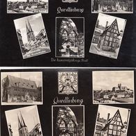 2 verschiedene AK Quedlinburg Mehrbildkarten beide unbenutzt s/ w