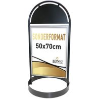 Kundenstopper Aus Aluminium – Für Plakate 50x70 Cm (DIN B2) – Beidseitig Bestückbar – Inkl. Antireflexfolien