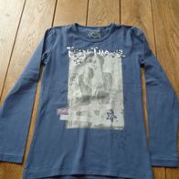 blaues Mädchen Langarmshirt, Pullover, Gr. 152