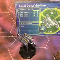 Star Wars Miniatures, Starship Battles, #49 General Grievous´s Starfighter(mit Karte)