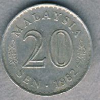 Malaysia 20 Sen 1982